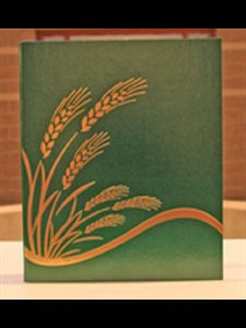 Cahier cartable de cérémonie avec gerbe de blé VERT