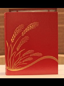 Cahier cartable de cérémonie avec gerbe de blé ROUGE