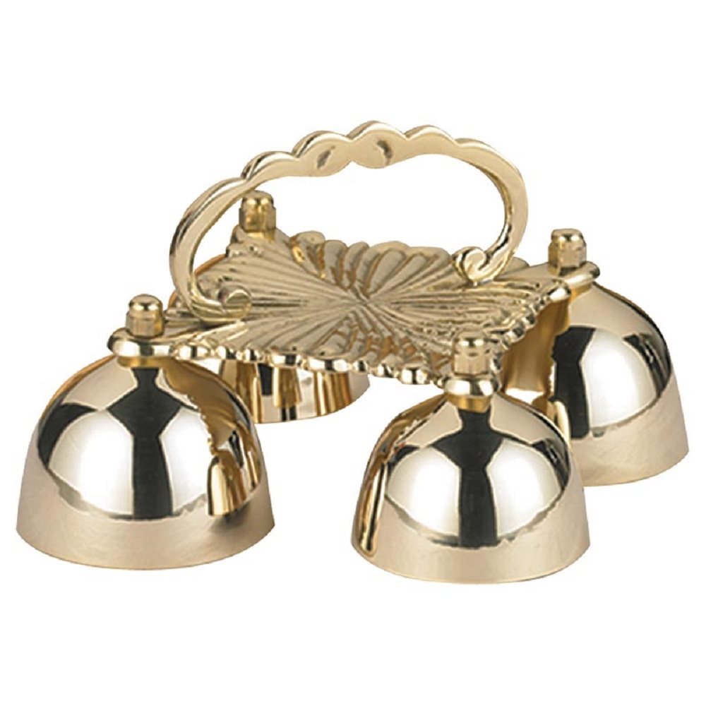 4 Cup Sacristy Bell with Handle, 8 x 4 1 / 2" H