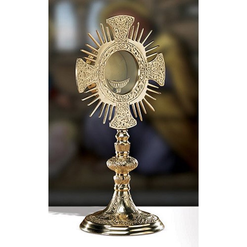 Cross Monstrance with Luna, Holds 1-1 / 8" dia - 3" dia host.