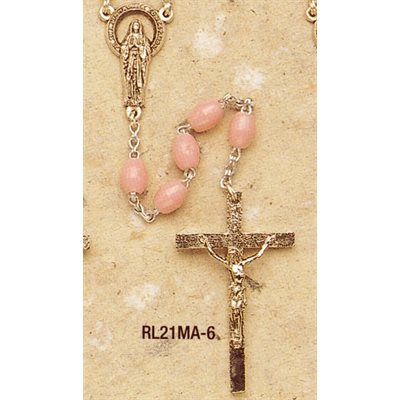 Plastic Rosary Pink 5mm