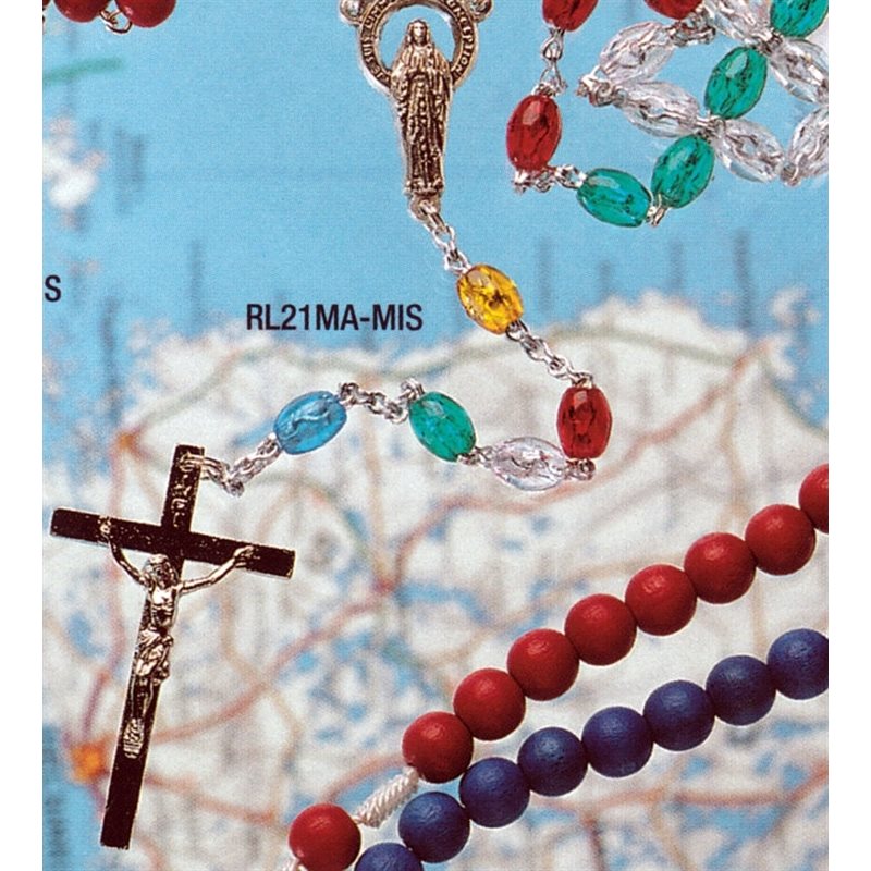 Plastic Rosary Missionary 5mm