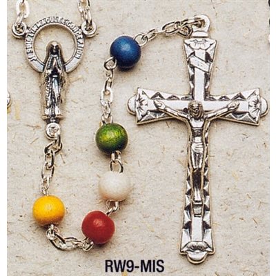 Wood Missionary Rosary 7mm