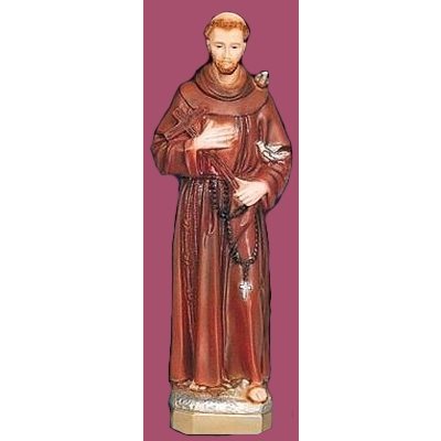 Statue ext. Saint François 24'' (61 cm) couleur polyuréthane