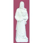 Statue ext. Saint Fiacre 24'' (61 cm) blanche polyuréthane