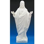 Statue ext. Sacré-Coeur bénissant 24'' (61 cm) blanche polyu