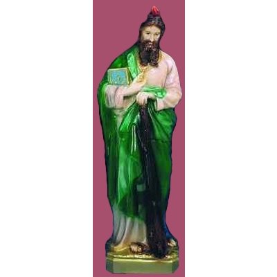 St. Jude Color Vinyl Compo. Outdoor Statue, 24" (61 cm)