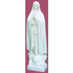 Our Lady of Fatima White Vinyl Compo. Outdoor Statue, 24"