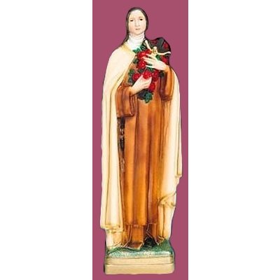St. Theresa Color Vinyl Compo. Outdoor Statue, 24" (61 cm)