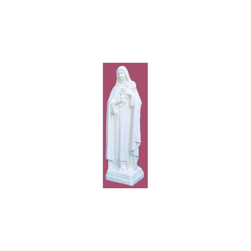 Statue ext. Sainte Thérèse 24'' (61 cm) blanche polyuréthane