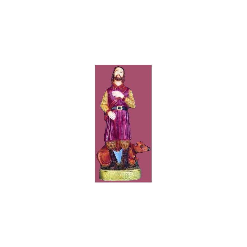 Statue ext. Saint Isidore 24'' (61 cm) couleur polyuréthane