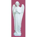 Statue ext. Ange debout 24'' (61 cm) blanc en polyuréthane