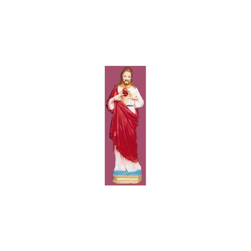 Sacred Heart of Jesus Color Vinyl Compo. Outdoor Statue, 24"