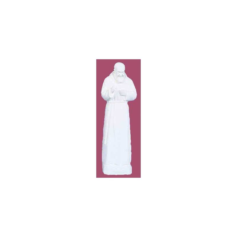 Padre Pio White Vinyl Compo. Outdoor Statue, 24" (61 cm)