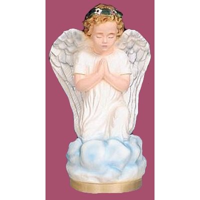 Kneeling Angel Color Vinyl Compo. Outdoor Statue, 16"