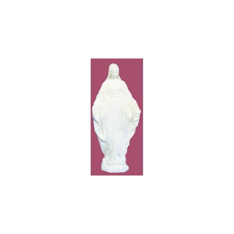 Statue ext. Immaculée Conception 32'' (81 cm) blanche polyu.