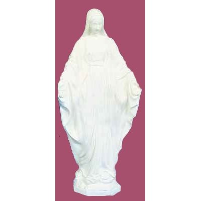 Our Lady of Grace White Vinyl Compo. Outdoor Statue, 32"