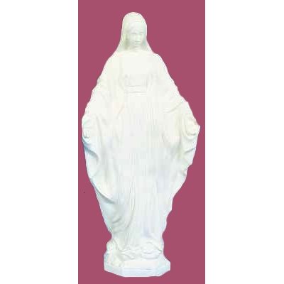 Statue ext. Immaculée Conception 32'' (81 cm) blanche polyu.