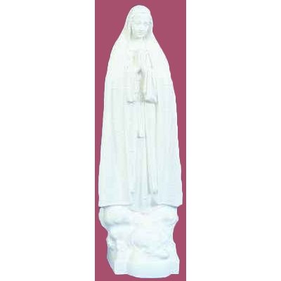 Our Lady of Fatima White Vinyl Compo. Outdoor Statue, 32"