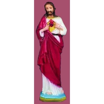 Sacred Heart of Jesus Color Vinyl Compo. Outdoor Statue, 32'