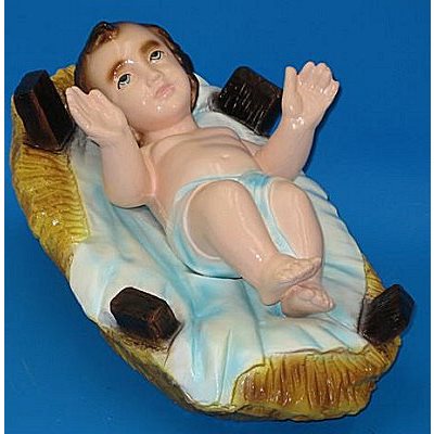 Pers. Ext. Enfant-Jésus 10.5" (26.7 cm) avec berceau poly..C
