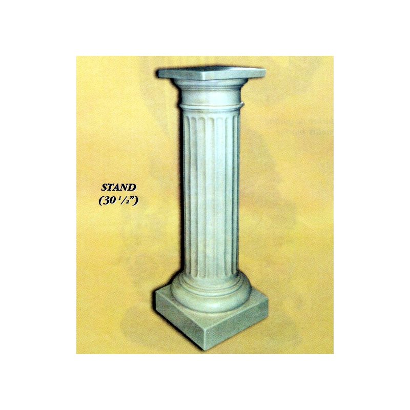 Colonne pour Statue 30.5" (77.5 cm) en plâtre blanc