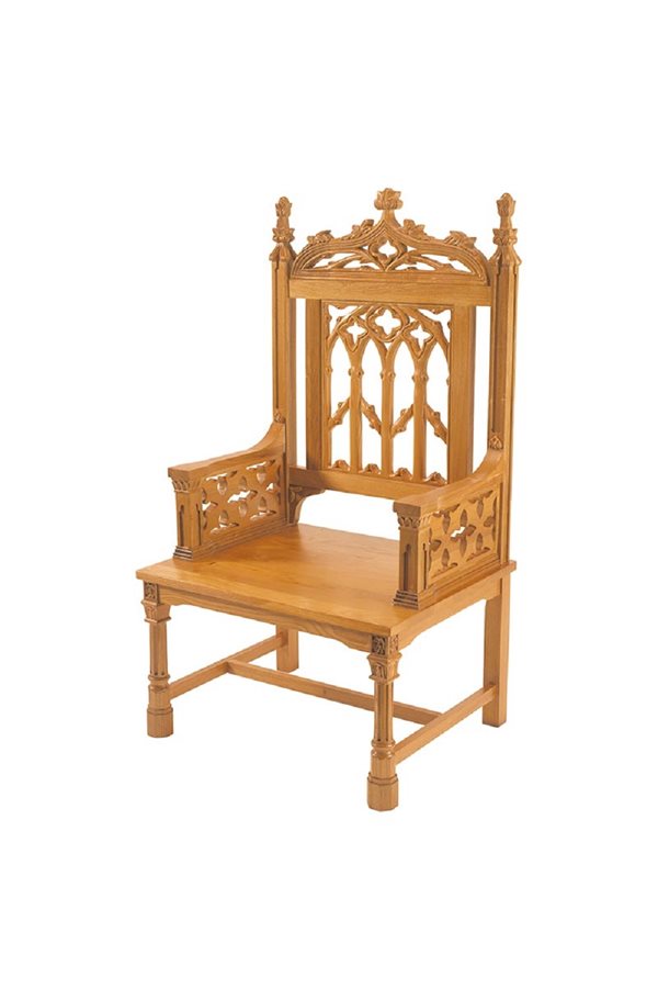 Chaise de Célébrant collection Canterbury - Teinture chêne