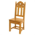 Gothic Side Chair - Medium Oak Stain