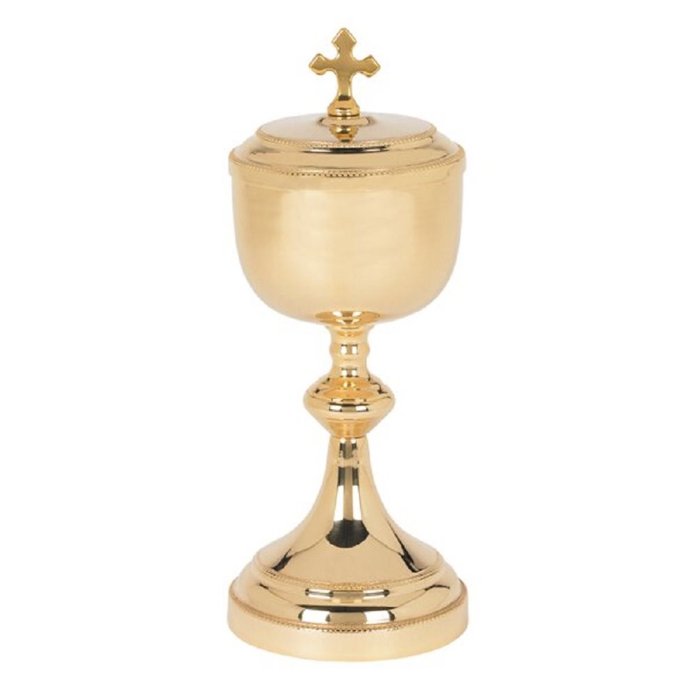 Classic Chapel Ciborium - 175 Hosts, 9" H