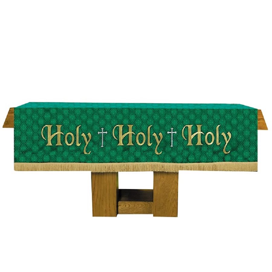 HOLY Maltese Cross Jacquard Altar Frontal - Green