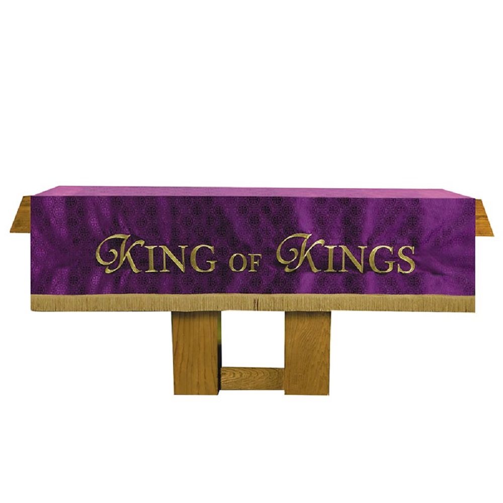 KING OF KINGS Maltese Cross Jacquard Altar Frontal - Purple