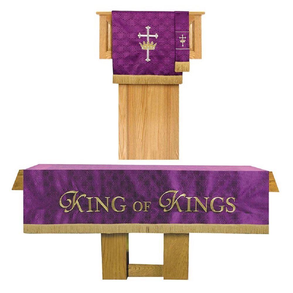 Ensemble de Parement Jacquard Croix Malte KING OF K. Violet