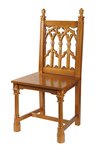 Maple Hardwood Medium Oak Finish Side Chair