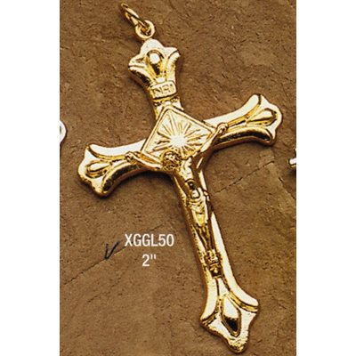 Gold plated Cross 2" (5 cm)