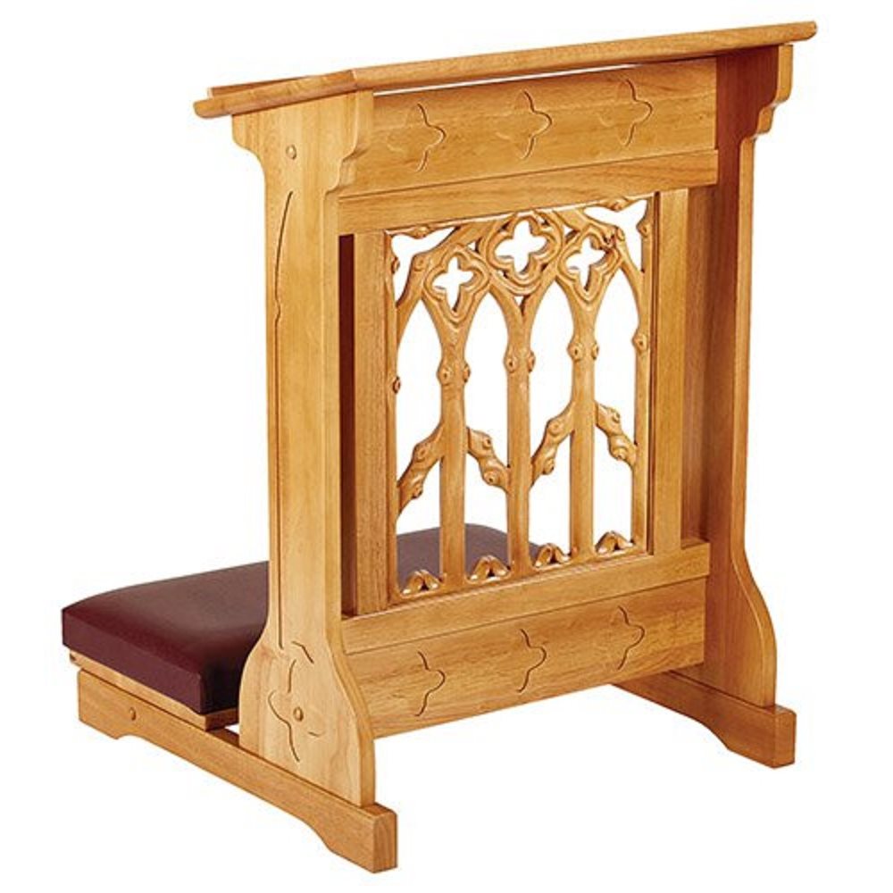 Canterbury Padded Kneeler, Maple Hardwood, Medium Oak Stain