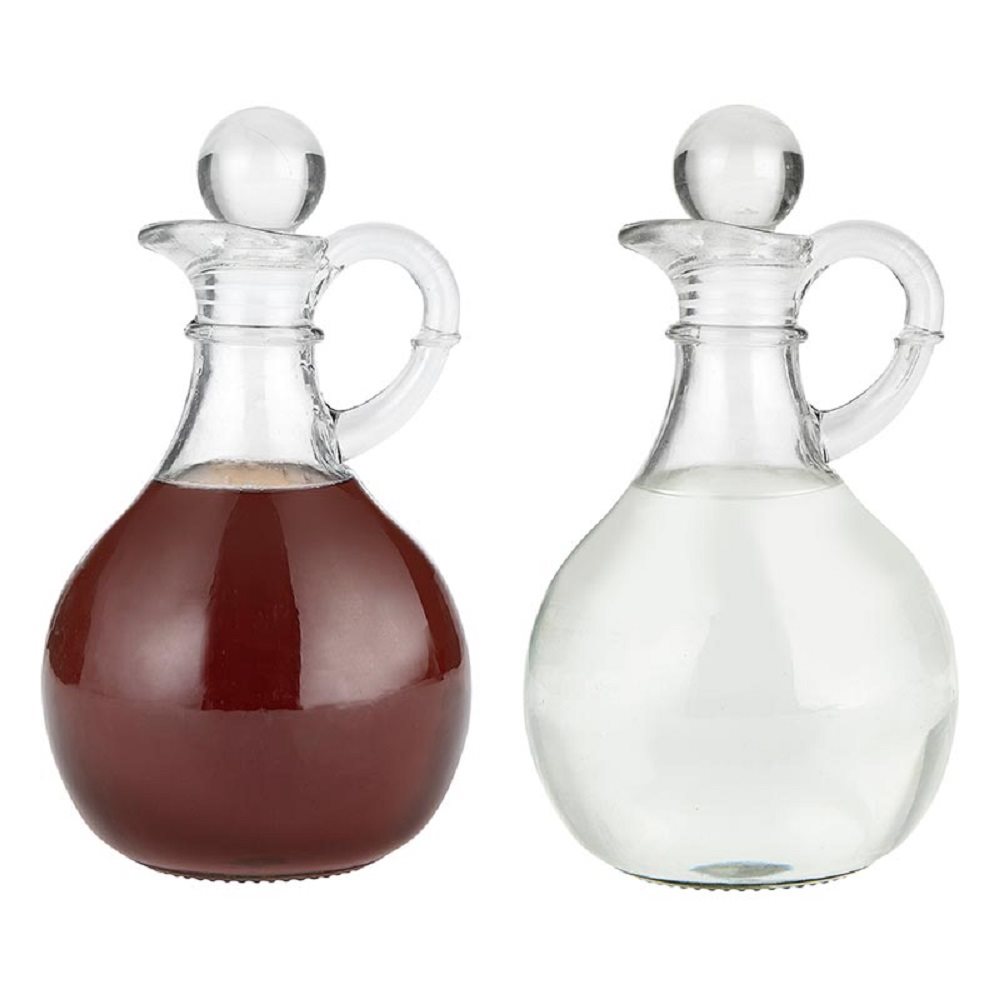 Burettes en verre avec bouchon 6 OZ (177 CC) / paire