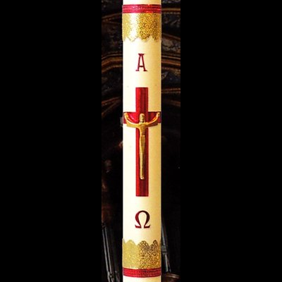 Paschal candle 2" x 36" Wax Alleluia