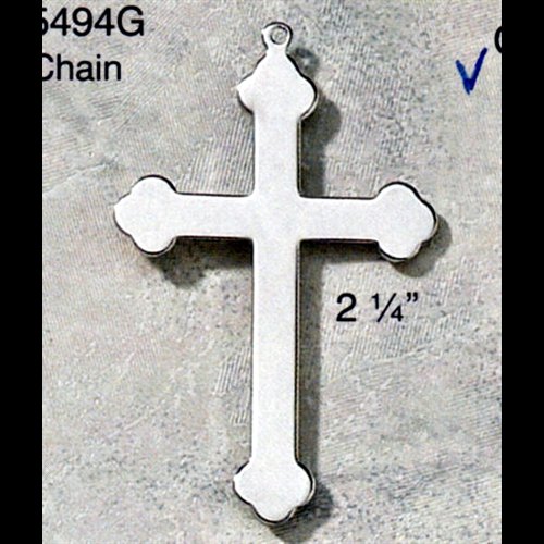 Cross and Rope Pendant Silver Plated