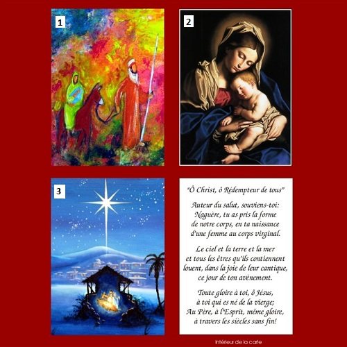 Carte Nativité avec enveloppe  /  un