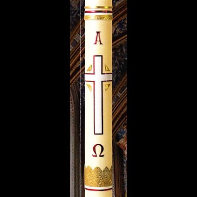 Paschal candle 2" x 36" Resurrection Cross