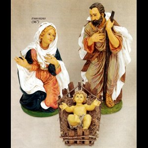 Resin Nativity Set, 36" (91.5 cm) / 3 -pc (Holy Family)