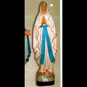 Our Lady of Lourdes Fiberglass Outdoor Statue, 24" (61 cm)