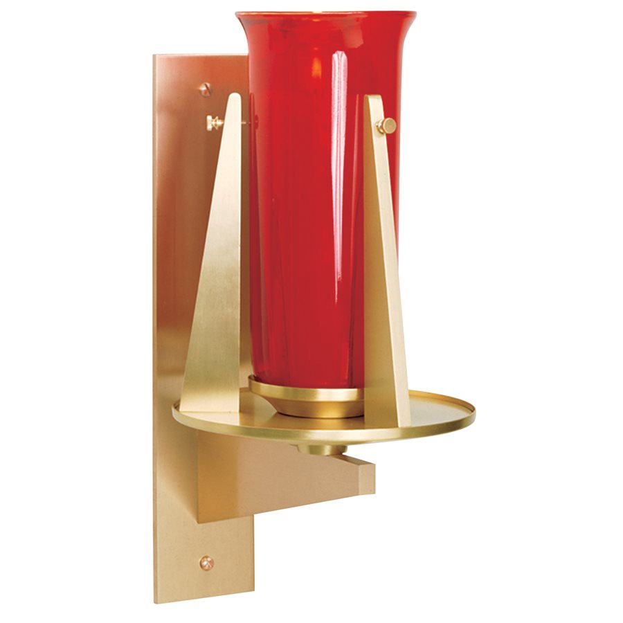 Sanctuary Lamp Wall Bracket, Satin Brass 3'' x 15''