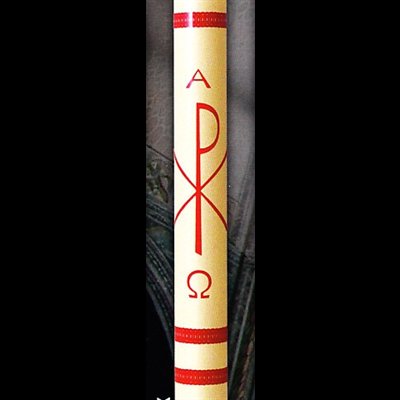 Paschal candle 1 1 / 2" x 27" Red Pax