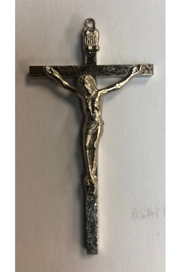 Silver plated Cross, 1 7 / 8" (4.8 cm)