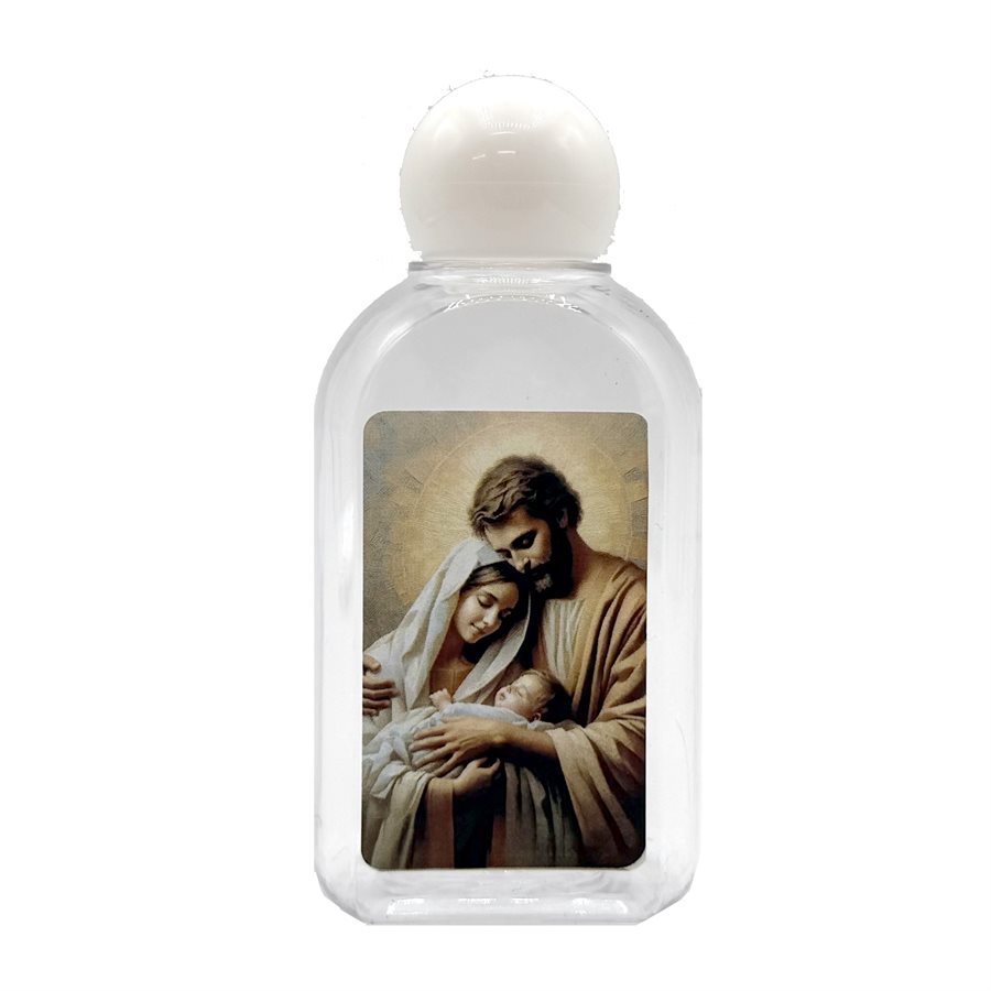 Bouteille eau bénite Sainte Famille, 4,5 cm x 9 cm