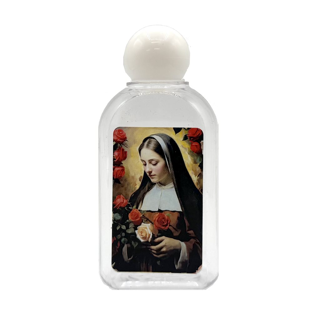 Bouteille eau bénite Sainte Thérèse, 4,5 cm x 9 cm Bouteille eau bénite Sainte Thérèse, 4,5 cm x 9 cm