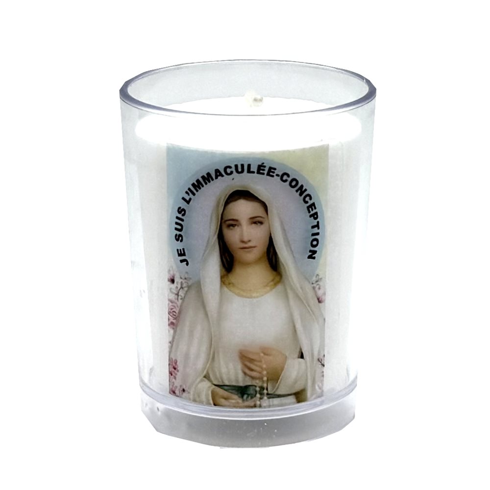 Our Lady of Lourdes 18 Hours Votive Candles, 2½"