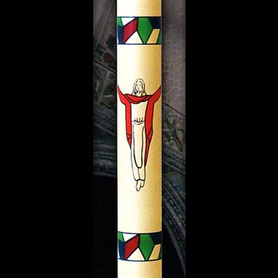 Paschall candle 1 1 / 2" x 27" Resurrection