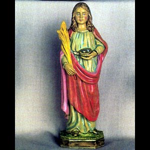 Statue Sainte Lucie 6" (15 cm) en résine